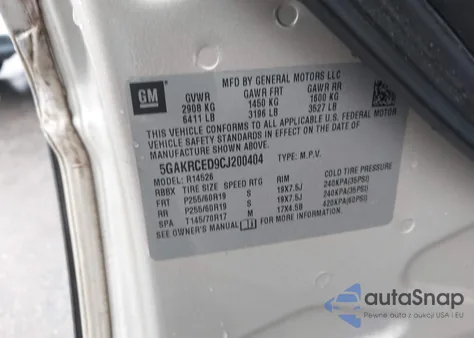 2012 Buick Enclave Leather from USA, damaged, VIN 5GAKRCED9CJ200404